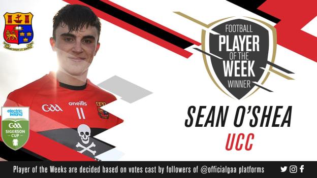 UCC's Sean O'Shea has been voted GAA.ie Footballer of the Week.
