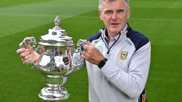 Meath manager Colm O'Rourke during the 2023 Tailteann Cup Pre-Final media event at Croke Park in Dublin. Photo by Piaras Ó Mídheach/Sportsfile.