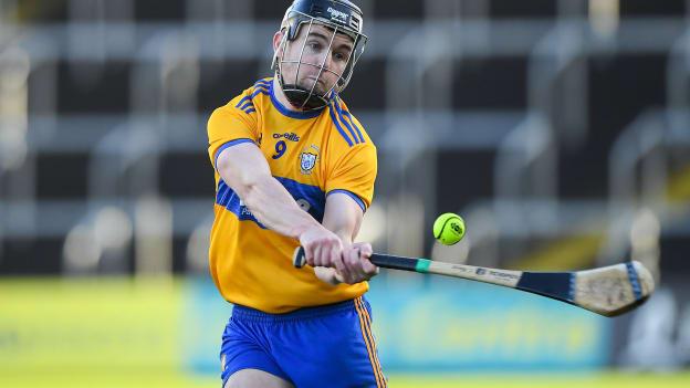 Tony Kelly scores a point for Clare against Wexford in the All-Ireland SHC Qualifiers. 