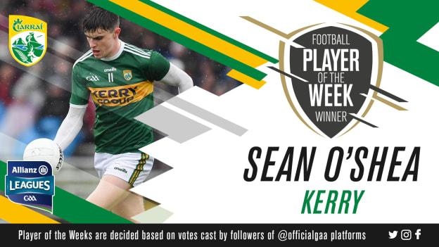 GAA.ie Footballer of the Week Sean O'Shea.