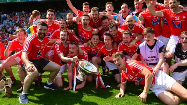Louth celebrate after winning the 2016 Lory Meagher Cup. 