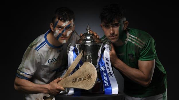 Jamie Barron, Waterford, and Aaron Gillane, Limerick, pictured ahead of the Allianz Hurling League Final.