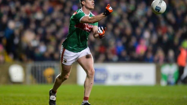 Stephen Coen in Allianz Football League action for Mayo against Donegal in January.