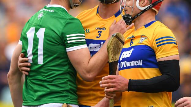 Clare may use the League to run the rule over players who could cover for central defensive stalwarts John Conlon, right, and Conor Cleary, centre, if required. 