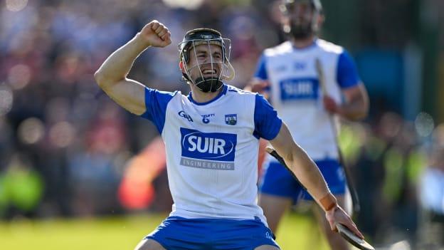 Jamie Barron of Waterford celebrates after scoring a point during the Munster GAA Hurling Senior Championship Round 1 match between Waterford and Cork at Walsh Park in Waterford. Photo by Brendan Moran/Sportsfile.