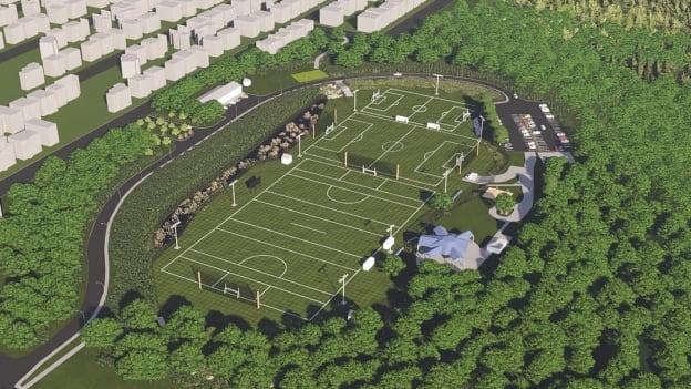 An artist's impression of what the redeveloped Redmond Park will look like. 