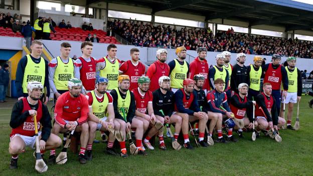 The Cork squad before the Allianz Hurling League Division 1 Group A match between Clare and Cork at Cusack Park in Ennis, Clare. Photo by Ray McManus/Sportsfile.