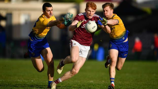 Peter Cooke on the attack for Galway against Roscommon at Pearse Stadium.