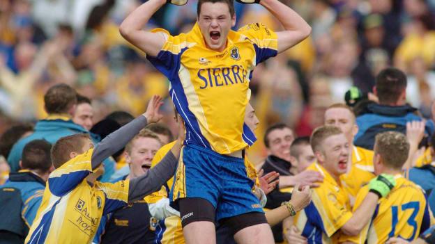 Donie Shine celebrates following Roscommon's 2006 All Ireland minor final replay win over Kerry at Cusack Park, Ennis.