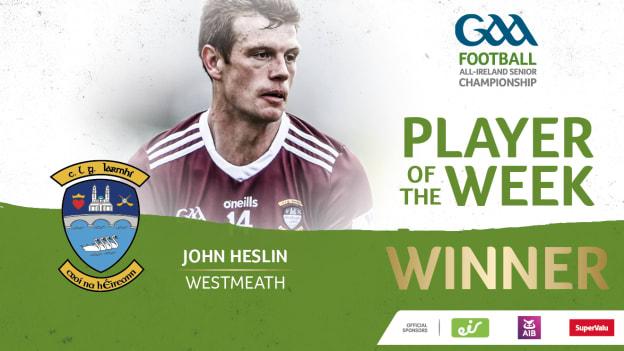 Westmeath's John Heslin is this week's GAA.ie Footballer of the Week.