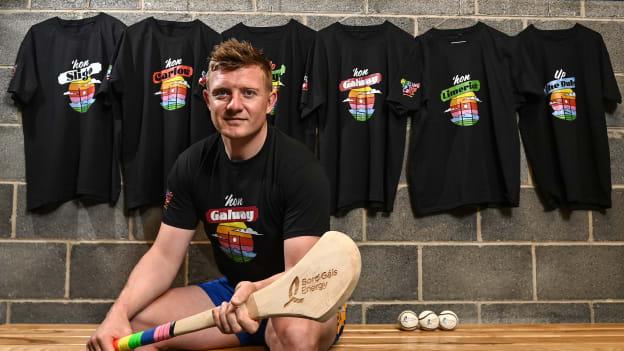 Pictured is Bord Gáis Energy ambassador Joe Canning at the launch of Bord Gáis Energy’s ‘State of Play’ campaign to promote allyship and inclusion in team sports. As part of the campaign, Bord Gáis Energy, sponsor of the GAA All-Ireland Senior Hurling Championship, has created 32 limited edition GAA County Pride t-shirts where county pride meets pride in supporting the LGBTQI+ community. The t-shirts are on sale from today at hairybaby.com for €20 and all proceeds will go to Focus Ireland to support young members of the LGBTQI+ community who are experiencing homelessness. 