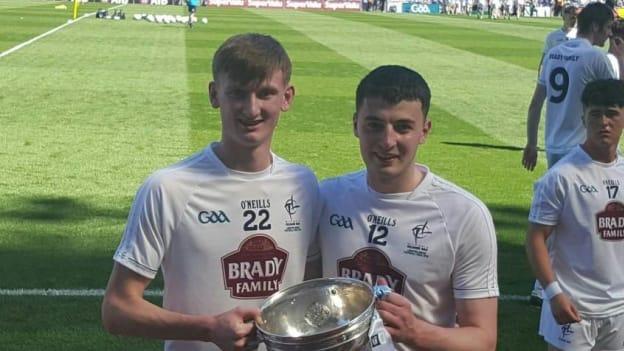 A talented player in both codes, James Burke (l), won a Leinster Minor Football Championship medal with Kildare in 2016. 