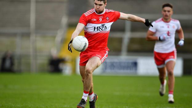 Ciaran McFaul in Bank of Ireland Dr McKenna Cup action for Derry in January.