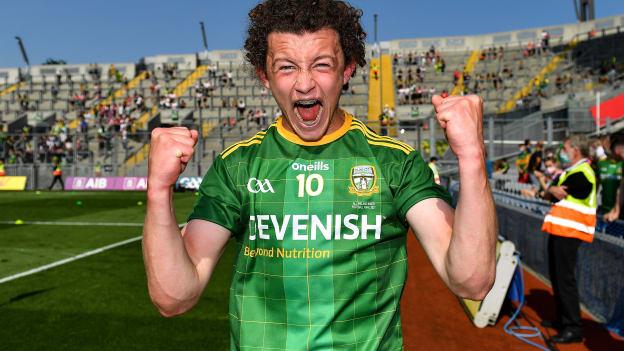 Shaun Leonard of Meath celebrates after the Electric Ireland GAA Football All-Ireland Minor Championship Final match between Meath and Tyrone at Croke Park in Dublin. 