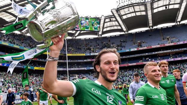 Limerick attacker Tom Morrissey was in jubilant mood after winning his third All-Ireland in four years. 
