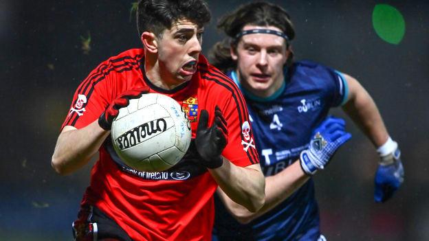 Dylan Geaney was on the mark with a game-changing goal for UCC in the first half of tonight's Sigerson Cup semi-final at Netwatch Cullen Park. 
