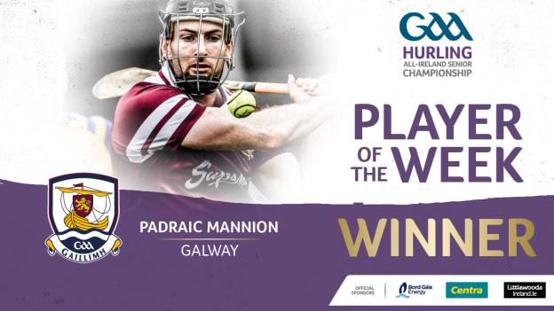 Padraic Mannion is this week's GAA.ie Hurler of the Week.