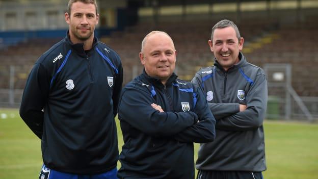 Former Waterford manager Derek McGrath pictured with selectors Dan Shanahan and Fintan O'Connor.