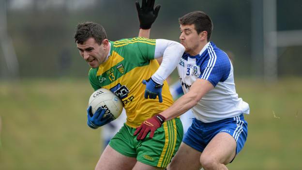 Patrick McBrearty and Drew Wylie in action at Castleblayney.