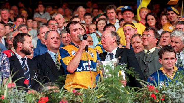 Anthony Daly delivers his 'whipping boys of Munster' speech after victory over Tipperary in the 1997 Munster SHC Final. 