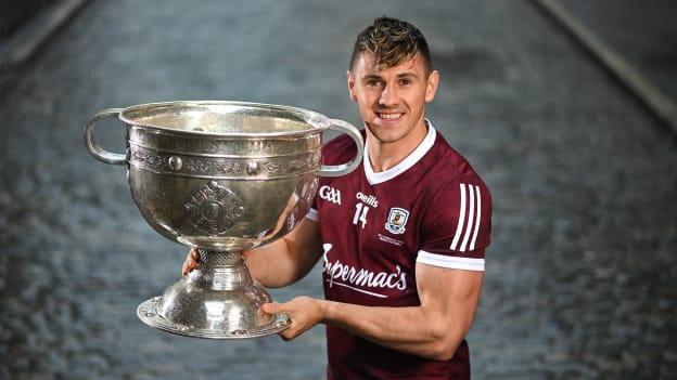 Shane Walsh of Galway poses for a portrait during the launch of the GAA Football All Ireland Senior Championship Series in Dublin. 