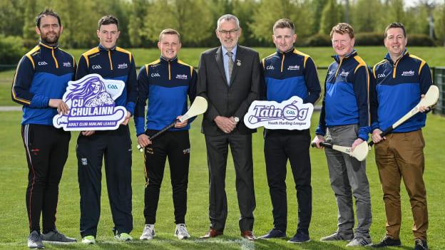 Keith Greene (2nd from left) and Oisín McManus (3rd from left) have found that the Celtic Challenge has made their work as Games Promotion Officers in Ulster much easier. 