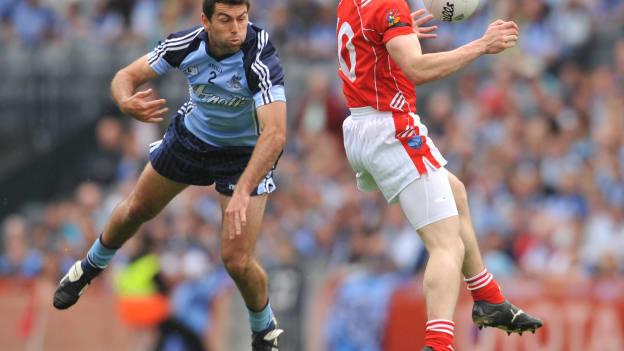 Adrian Reid in action for Louth against David Henry, Dublin, in the 2008 Leinster Senior Football Championship at Croke Park.