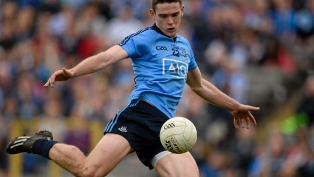 Brian Fenton in action for Dublin on his senior inter-county debut against Monaghan in the 2015 Allianz Football League. 