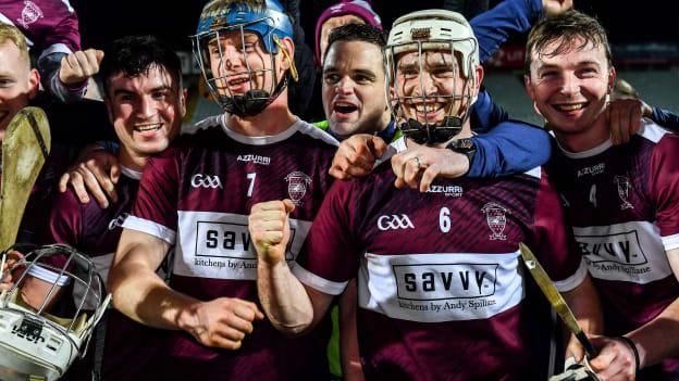 Borris-Ileigh players, including Brendan Maher, 6, celebrate after the AIB GAA Hurling All-Ireland Senior Club Championship semi-final between St Thomas' and Borris-Ileigh at LIT Gaelic Grounds in Limerick. 