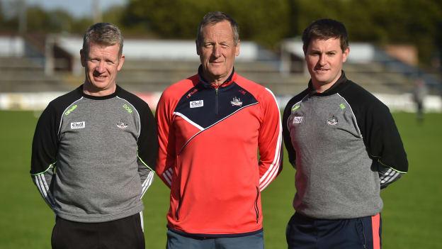 Cork manager John Meyler pictured with his selectors Donal O'Mahony (l) and Kieran Murphy (r). 