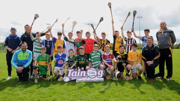 Coaches and players pictured at the launch of the Táin Óg Hurling League at the Monaghan GAA Centre of Excellence. 