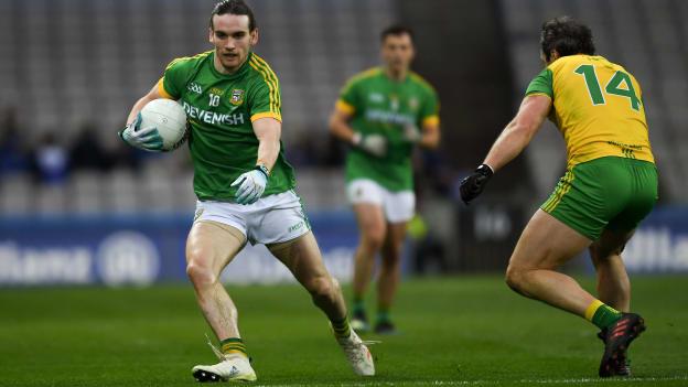 Meath's Cillian O'Sullivan and Donegal's Michael Murphy during the Allianz Football League Division Two Final at Croke Park.