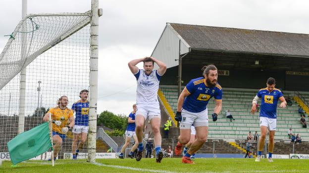 Thomas Galligan reacts to a crucial missed chance against Wicklow.  