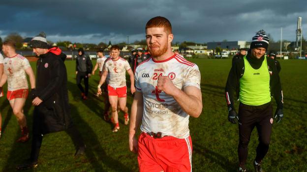 Cathal McShane pictured following Tyrone's Allianz Football League win over Kerry.