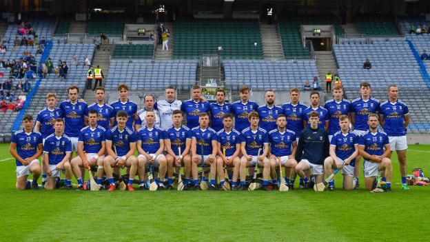 The Cavan team before the 2021 Lory Meagher Cup Final at Croke Park. Photo by Ray McManus/Sportsfile