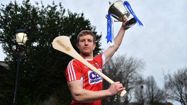 Cork hurler Bill Cooper pictured with the Allianz Hurling League Division 1 trophy ahead of Sunday's first-round clash with Kilkenny. 