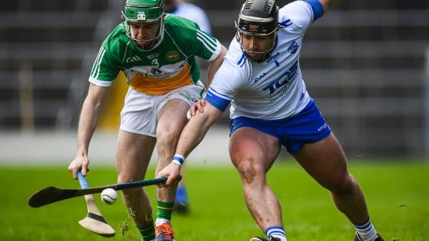 Noel Connors of Waterford in action against Kevin Connolly of Offaly during the Allianz Hurling League Division 1B Round 1 match between Waterford and Offaly at Semple Stadium in Thurles, Co. Tipperary. 