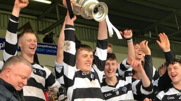 St. Kieran's College players celebrate after defeat Coláiste Eoin in the Top Oil Leinster Schools Senior Hurling 'A' Final. 