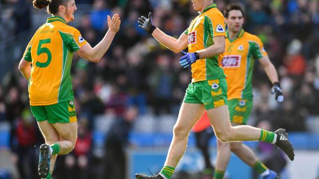 Corofin duo Kieran Molloy (l) and Jason Leonard have both been named in the AIB Club Football Team of the Year.