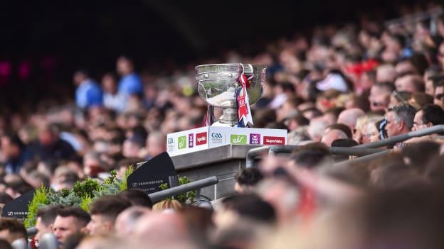 The Sam Maguire Cup on All Ireland SFC Final day in 2018.