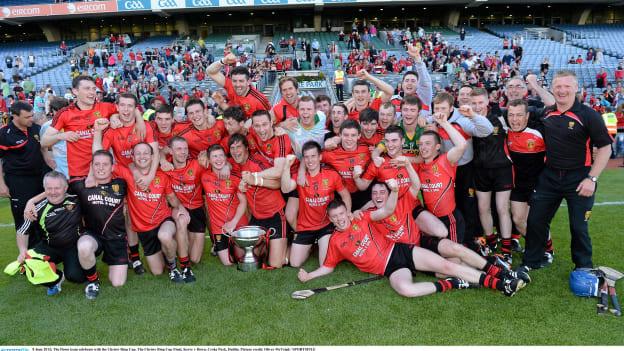 Down celebrate after beating Kerry in the Christy Ring Cup Final in 2013. 