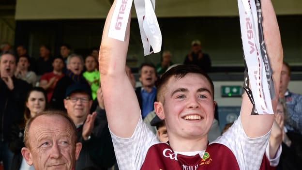 Paddy Cadell lifts the Croke Cup after captaining Our Lady's Secondary School Templemore to victory over St. Kieran's College in the 2016 Masita GAA All Ireland Post Primary Schools Final.