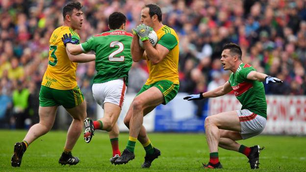 Murphy in action against Mayo in MacHale Park, Castlebar, at the weekend.