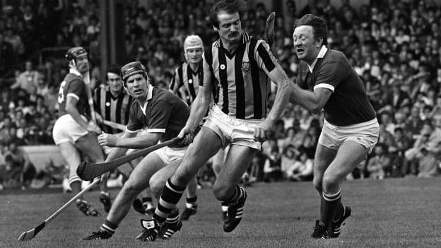  Kilkenny's Billy Fitzpatrick in action against Cork's John Crowley in the 1983 All-Ireland SHC Final. 