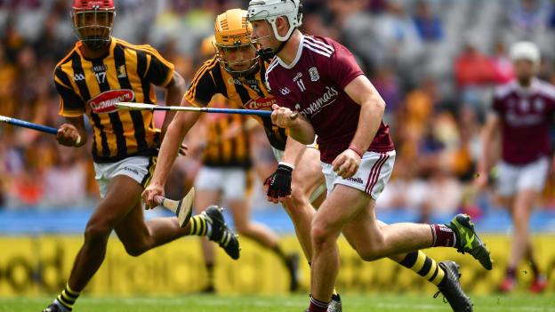 Sean McDonagh of Galway in action against William Halpin of Kilkenny during the Electric Ireland All-Ireland Minor Hurling Championship quarter-final match between Kilkenny and Galway at Croke Park last month.