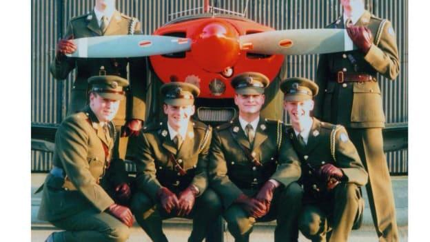 A fresh-faced Jim Gavin, pictured second from the left in the front row, on the day in 1992 he received his Military Pilots Wings from the Irish Air Corps.