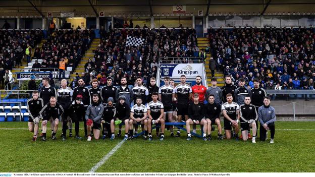 The Kilcoo squad pictured ahead of their AIB All-Ireland Club Senior Football Championship semi-final against Ballyboden.