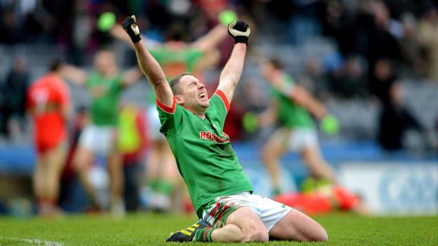 Frankie Dolan celebrates after the final whistle blows in the 2013 AIB All-Ireland Club SFC Final. 