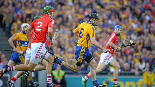 Pat Donnellan races through the Cork defence on the way to setting up Clare's first goal in the 2013 All-Ireland SHC Final replay. 