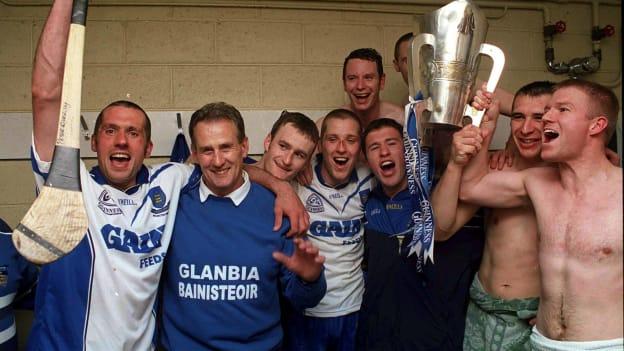 Waterford manager, Justin McCarthy, celebrates with his players after the 2002 Munster SHC Final victory over Tipperary. 